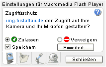 Flash Einstellungen